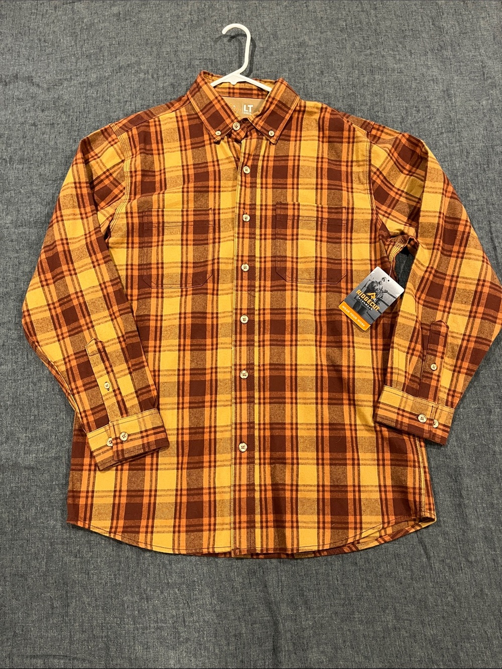 Ridgecut Toughwear Men's Size Extra Large Button Down Long Sleeve Plaid Shirt XL